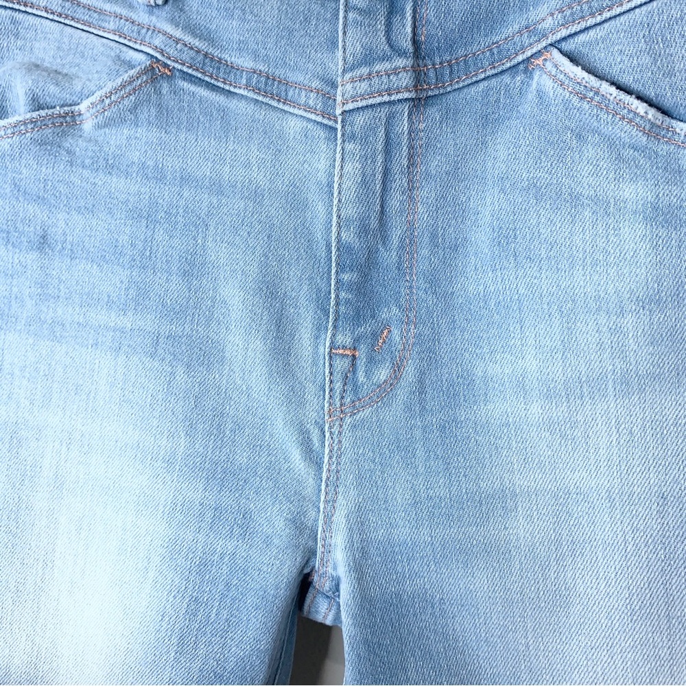 Mother The Dazzler Yoke Front Ankle Jeans (Sz 25) Light Wash Lots Of Free Hugs - Picture 7 of 14